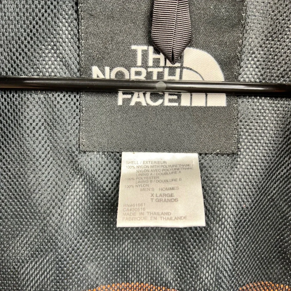 The North Face Jacket Mens XL Orange Black Grey Hooded Windbreaker - Picture 12 of 16